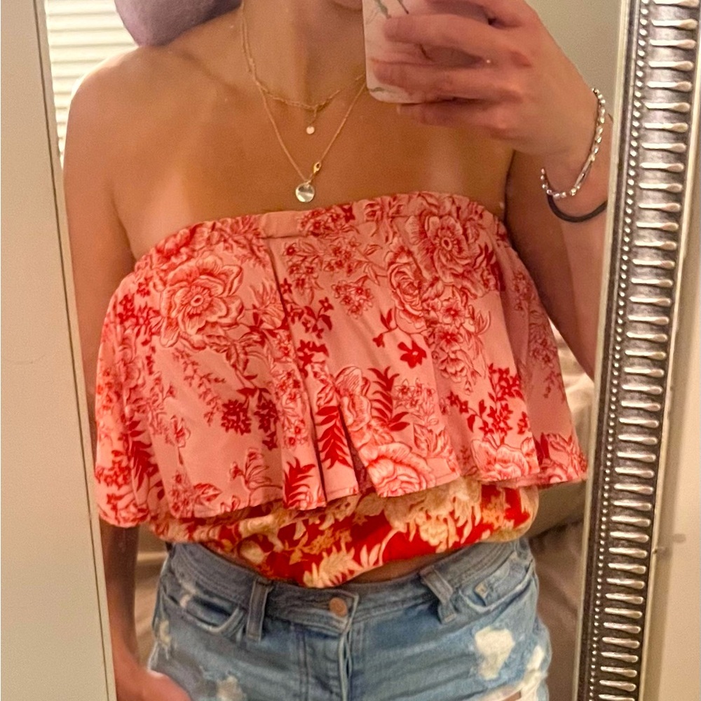Floral tube top